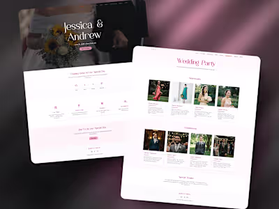 Jessica & Andrew Wedding website
