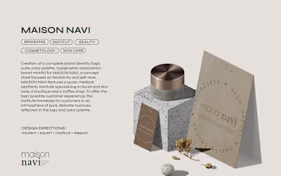 Maison Navi, beauty institut - brand identity