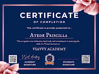 My Portfolio-Atede Priscilla