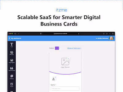 Itzme: Redefining Virtual Business Cards with Scalable SaaS.