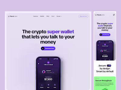 Landing Page Design for Nura