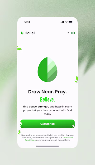 A community worship app designed with Figma and animated wit...