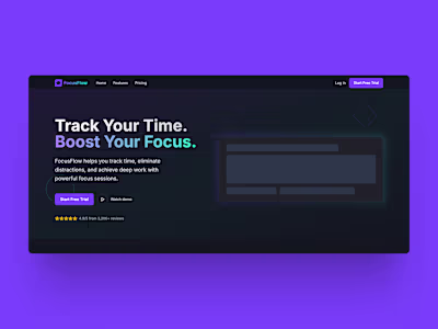 FocusFlow Productivity SaaS - Bolt.new Concept