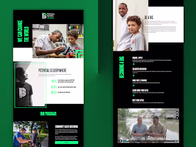 Big Brothers / Big Sisters landing page