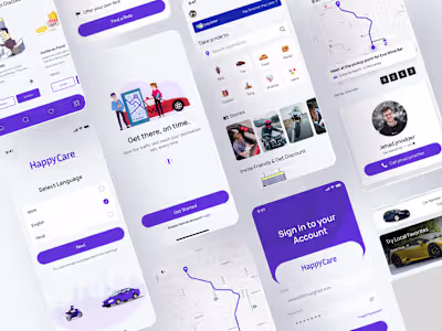 Rideshare mobile app design