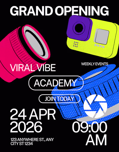 Logo and Pamphlet Design for Viral Vibe Academy