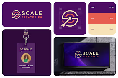 I created a bold, modern brand identity for Scale Strategies...