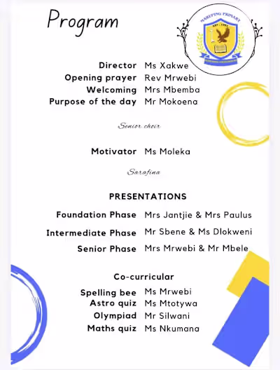 Award Ceremony Program