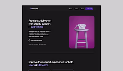 Metacare Framer Landing Page | UI/UX Design | Responsive Website