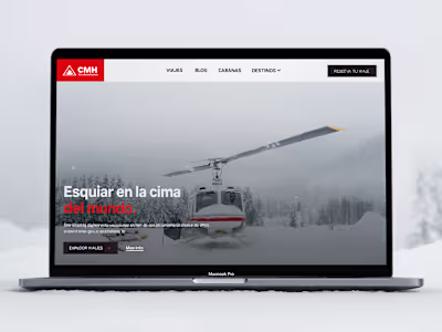 CMH Heli-Ski Adventure Website for Travel Bookings