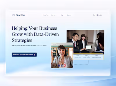 Homepage Design – StratEdge Consulting