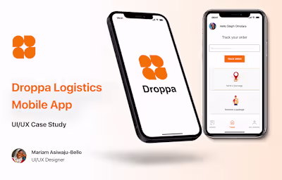 Droppa Logistics App - UX/UI Case Study