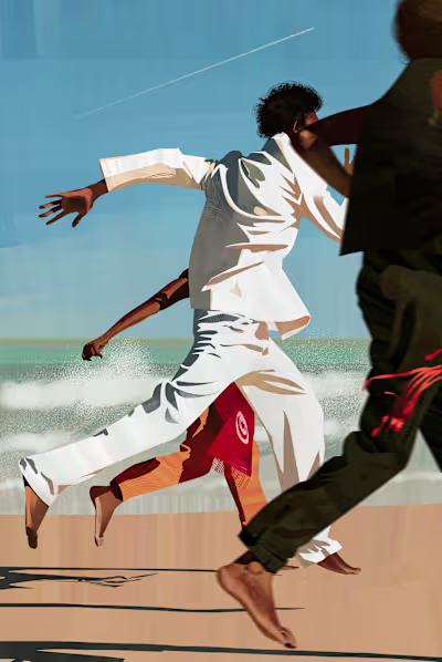 Footsteps across borders - Illustration