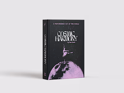 Cosmic Harmony: Book cover, merchandise, and marketing