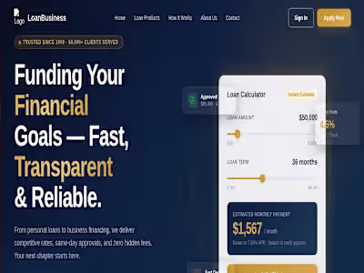 Digital Loan Application & Lending Platform