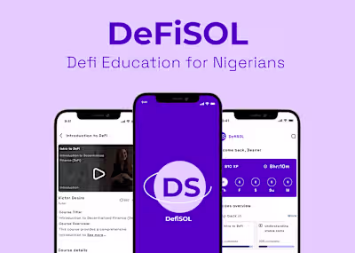 DeFiSOL - DeFi Education app for Nigerians :: Behance