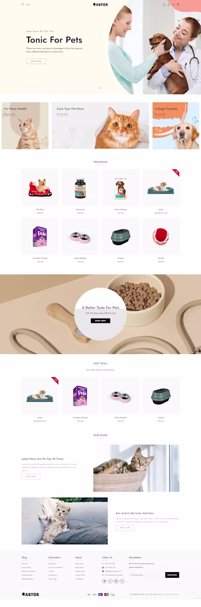 Shopify Pet Store