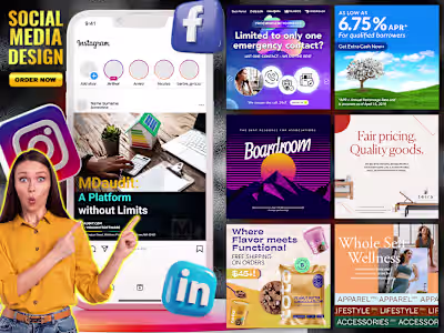 Premium quality FB and Instagram post and stories design