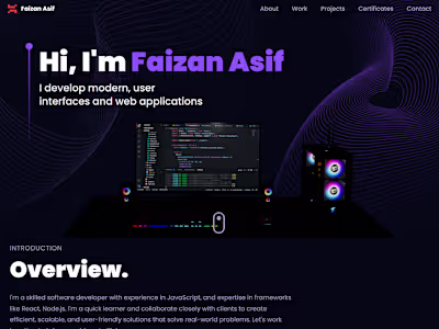 My Portfolio Website Using MERN Stack