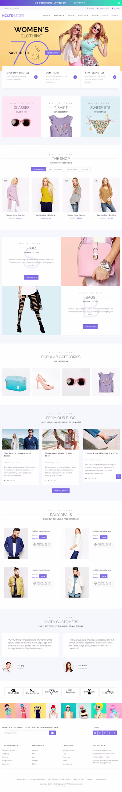 Shopify-Powered Men/Women Fashion Store