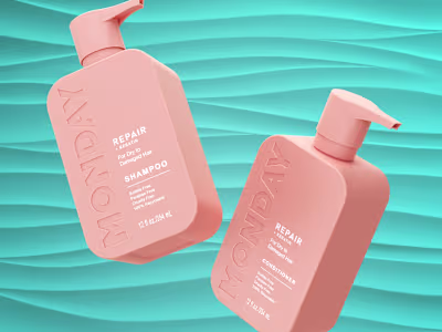 Visualization for the MONDAY Shampoo & Conditioner brand