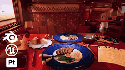 Japanese Train Diner Car (Blender & Unreal) - YouTube