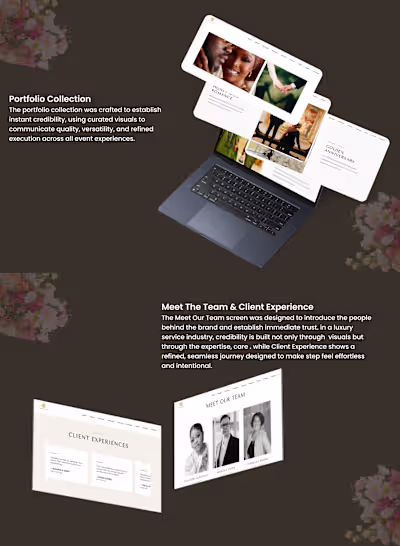 Doing a brand layout design for luxury wedding & Event websi...