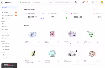 Castiron Marketplace Seller Dashboard Redesign Concept