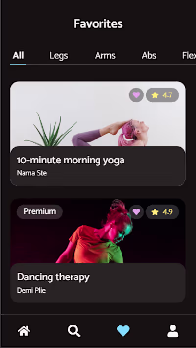Fitness mobile app (Fitflex)