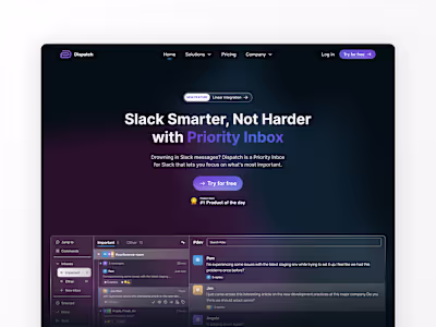 Landing page for Dispatch