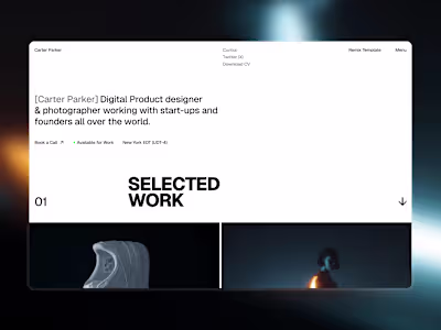 Draftline - Framer Creator Portfolio Template