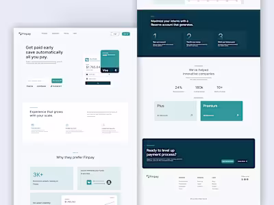 Finpay Landing Page Design (UI/UX)