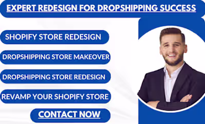 I will shopify website design pro dropshipping store redesign o…