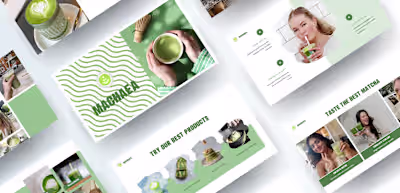Modern Matcha Brand Pitch Deck Design