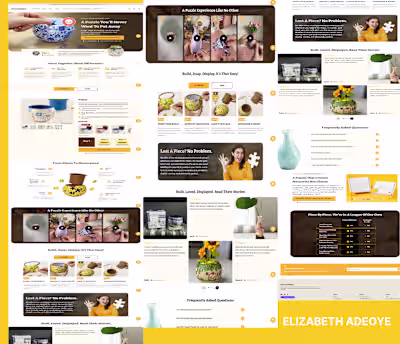 Page build in Replo for PieceRelax