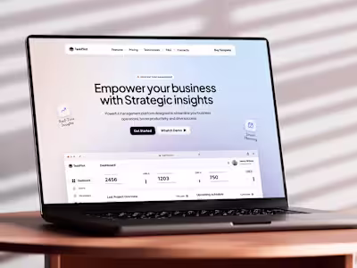 TaskPilot Landing Page Design