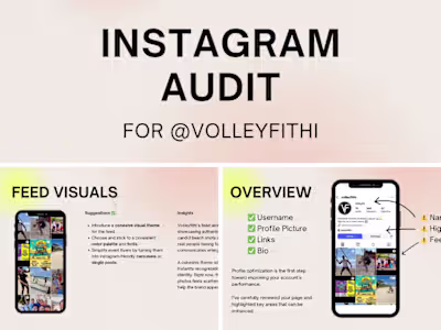 Instagram Profile Audit for Volleyball Fitness Classes
