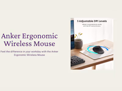 Anker Ergonomic Wireless Mouse Product Description