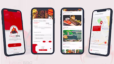 Dave's online Barbecue order app
