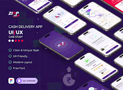 Cash Delivery App | UI UX Design, Mobile App Design