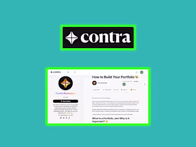 🎨 How to Build Your Portfolio – Contra Bootcamp Blog Post