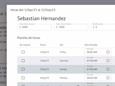 Hourly payroll