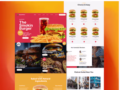 Burger nation website design