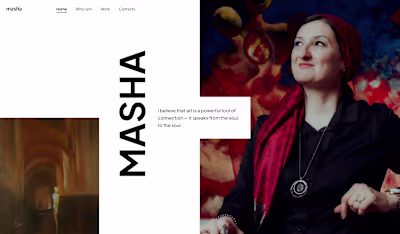 A elegant personal website for