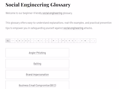 Social Engineering Glossary for Beginners