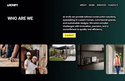 Arcify Marketing Site Development