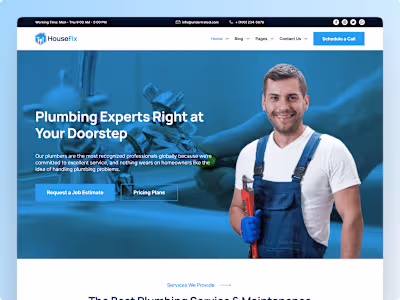 Housefix - HVAC Website | Design and Webflow Development