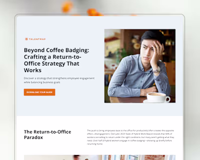TalentMap – Return-to-Office Guide Landing Page