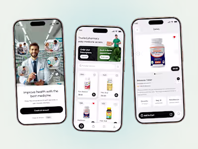 Pharmacy Mobile App UI/UX Design