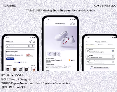 Shoes e-commerce app - TREADLINE